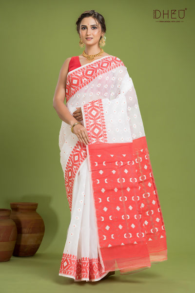Hard Jamdani Saree