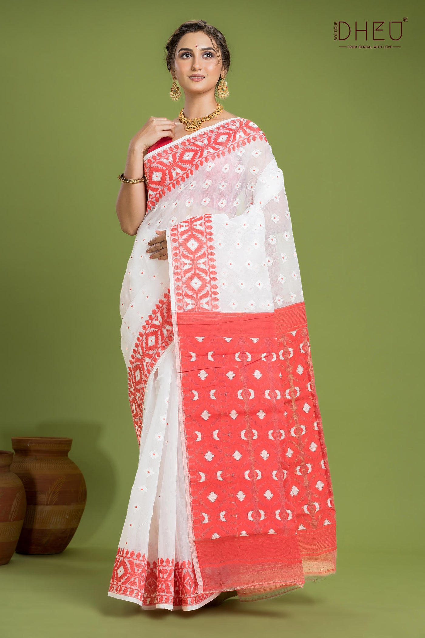 Hard Jamdani Saree