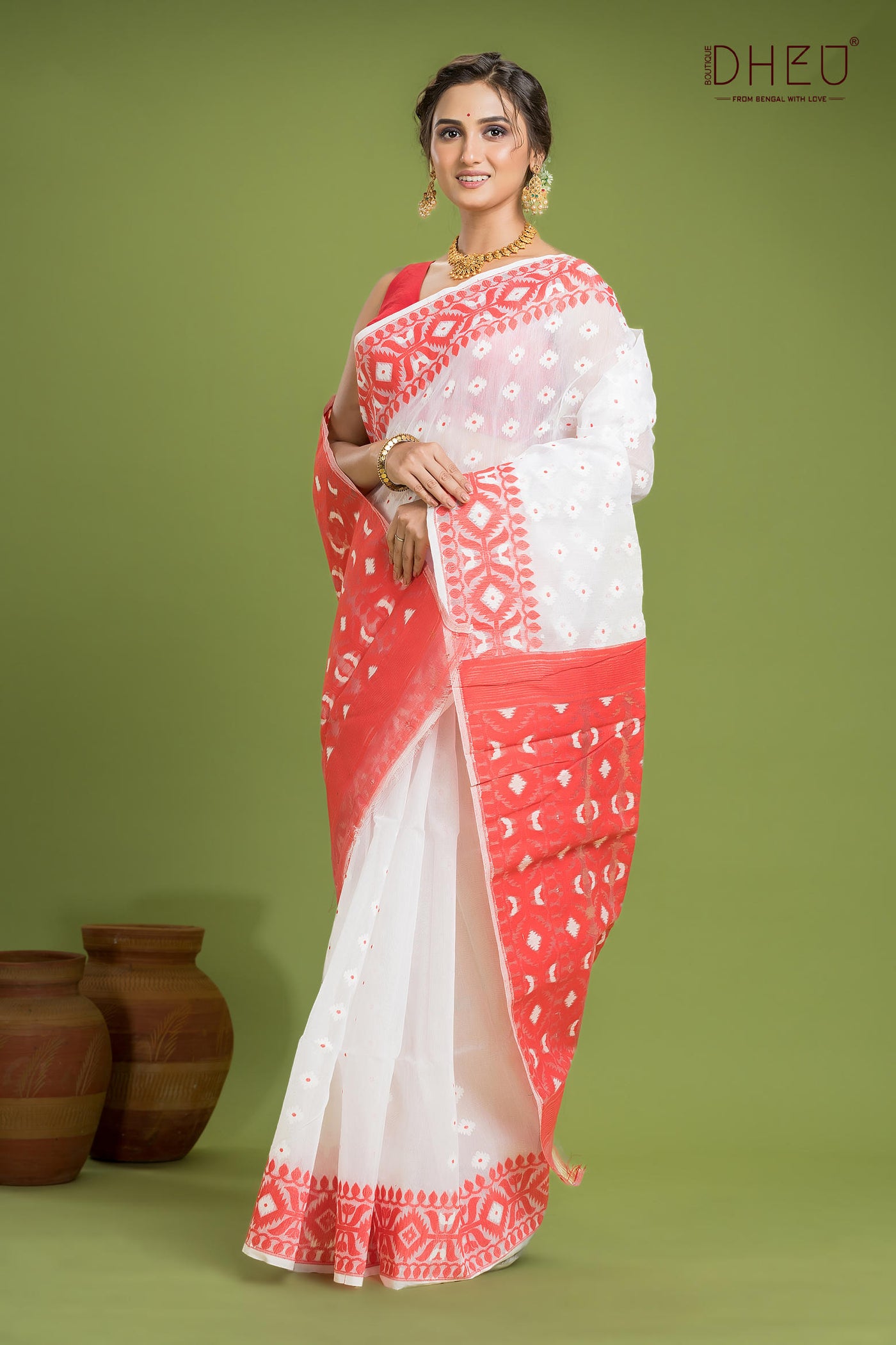 Hard Jamdani Saree