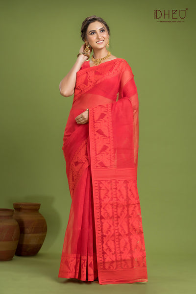 Hard Jamdani Saree