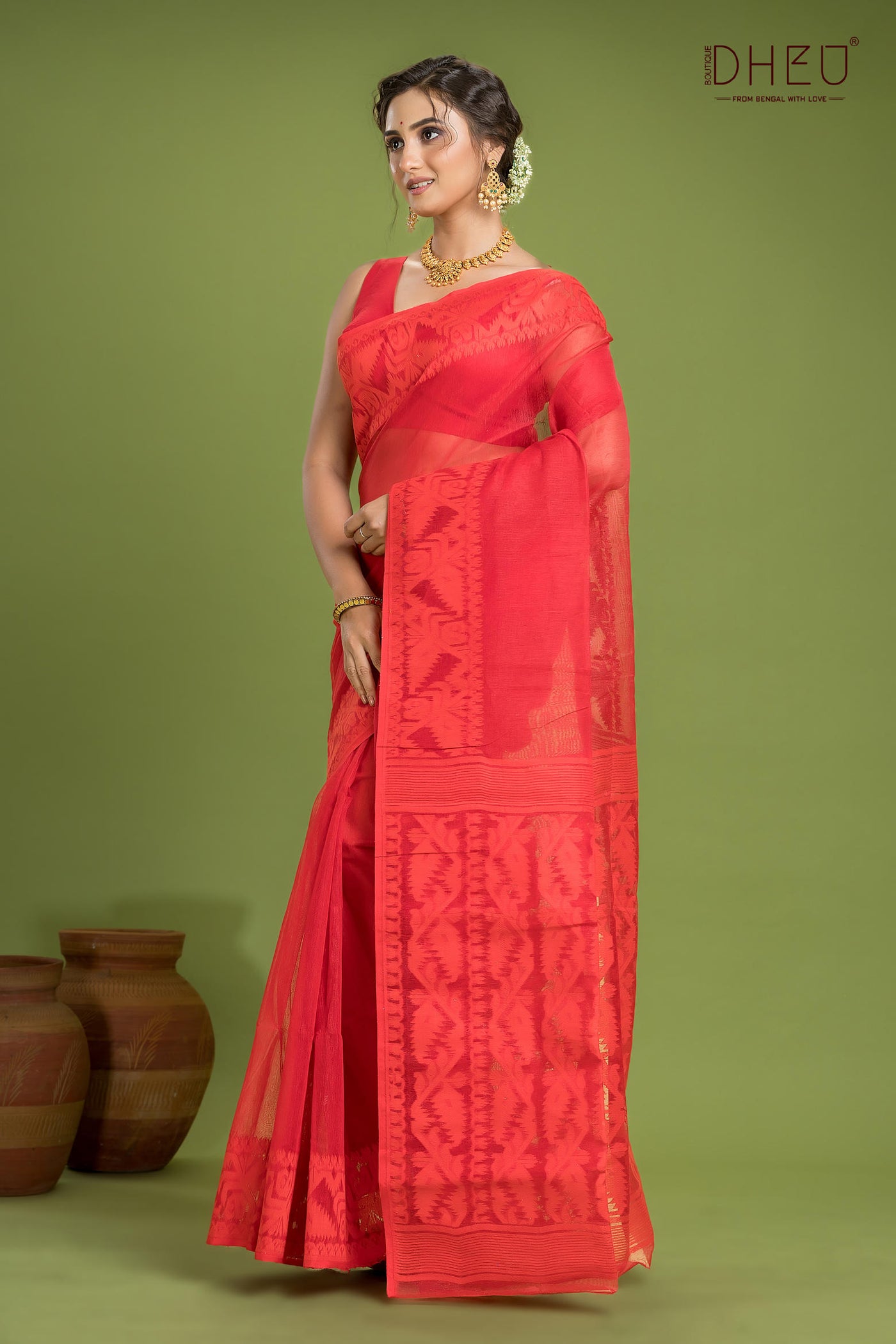 Hard Jamdani Saree