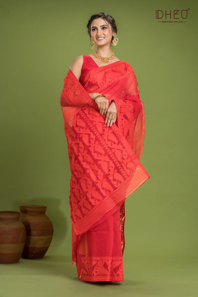 Hard Jamdani Saree