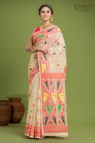 Hard Jamdani Saree