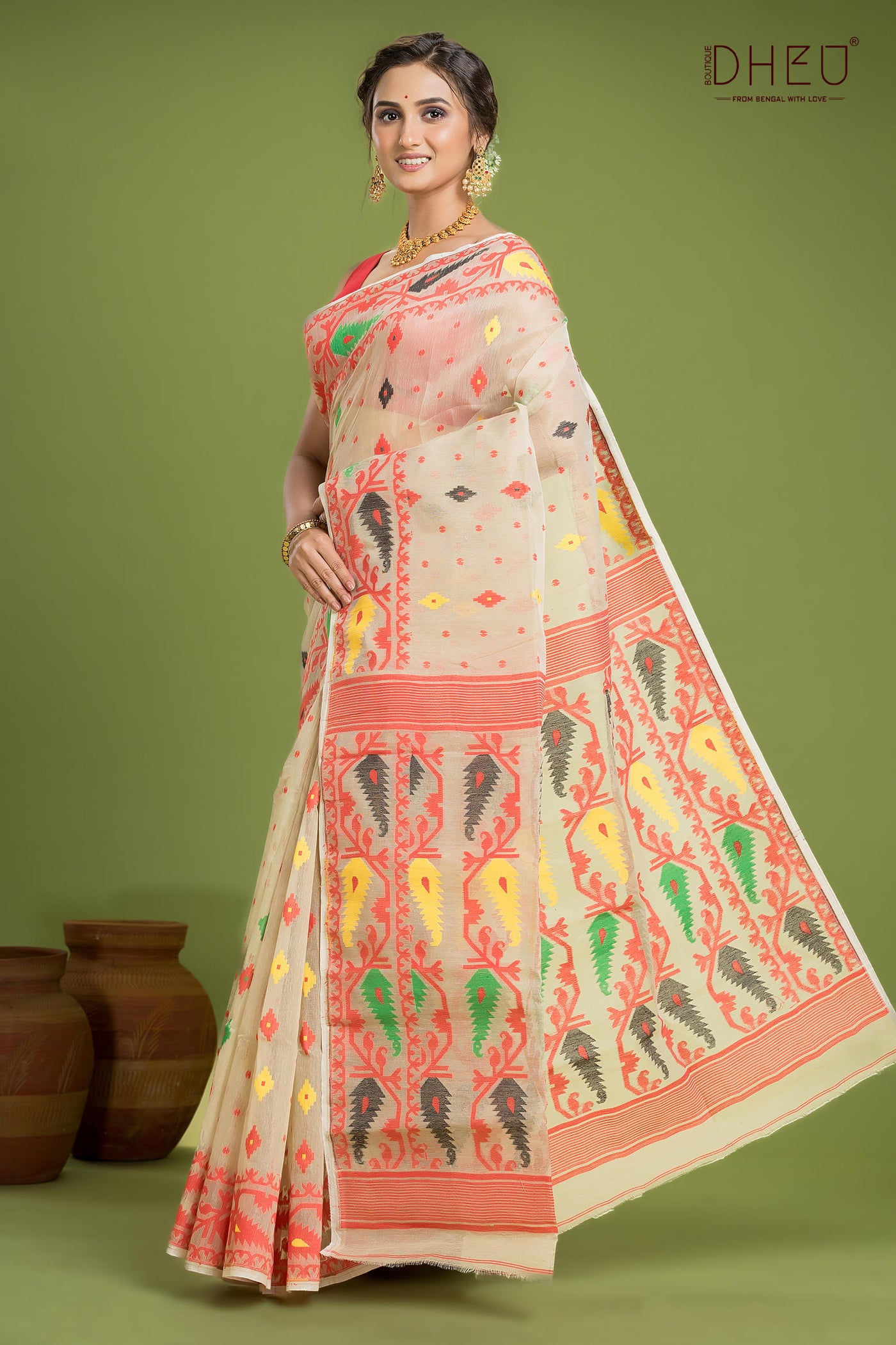 Hard Jamdani Saree