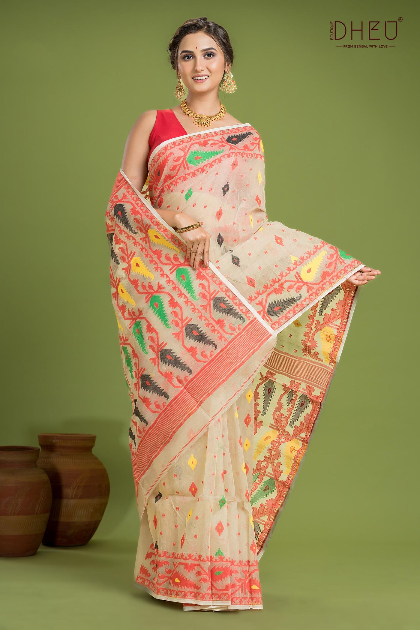 Hard Jamdani Saree