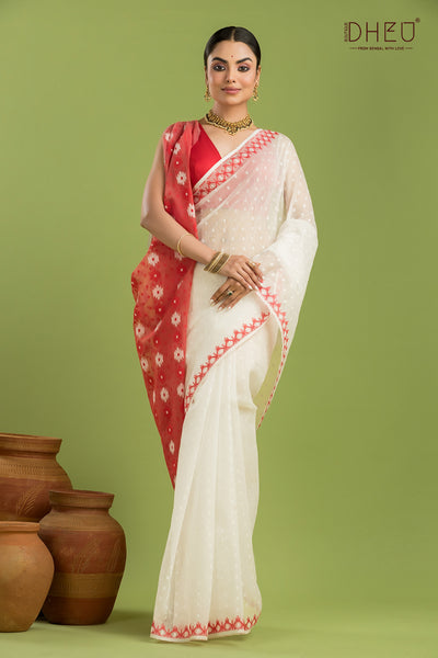 Hard Jamdani Saree