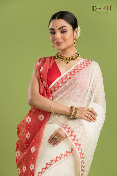 Hard Jamdani Saree