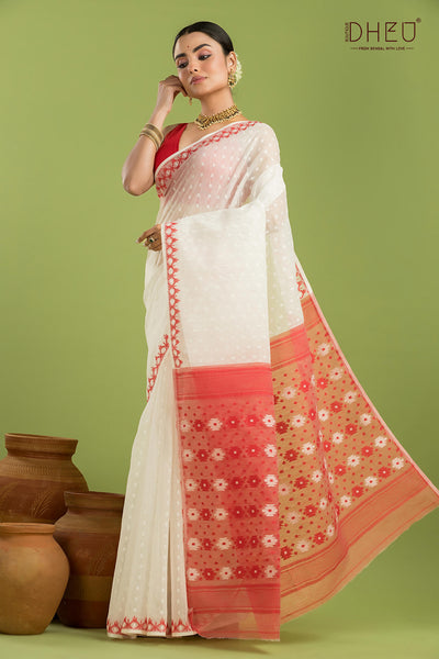 Hard Jamdani Saree