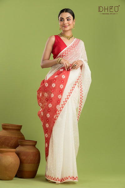 Hard Jamdani Saree