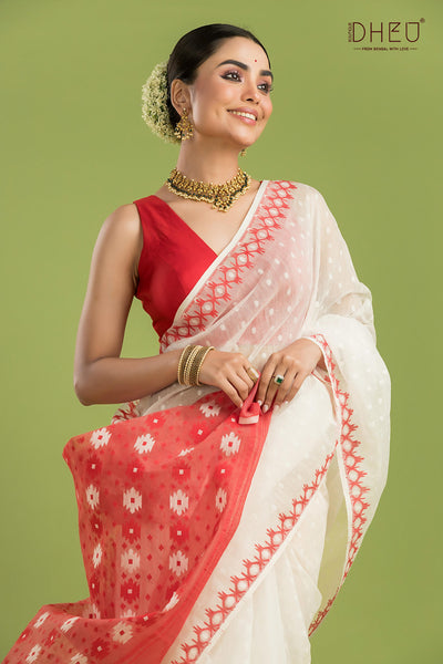 Hard Jamdani Saree