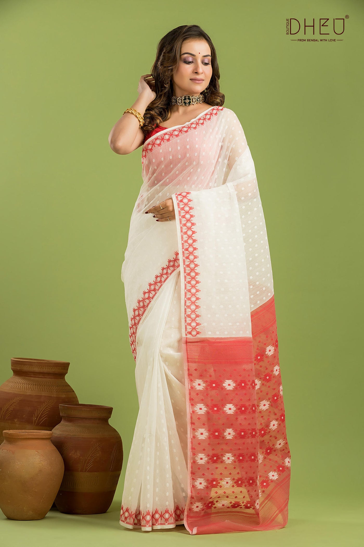 Hard Jamdani Saree
