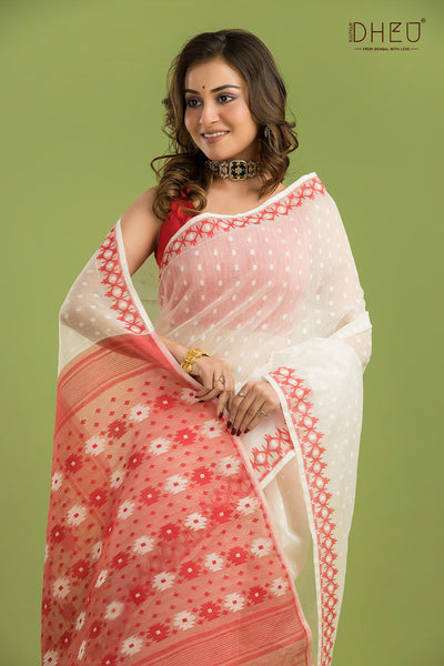 Hard Jamdani Saree