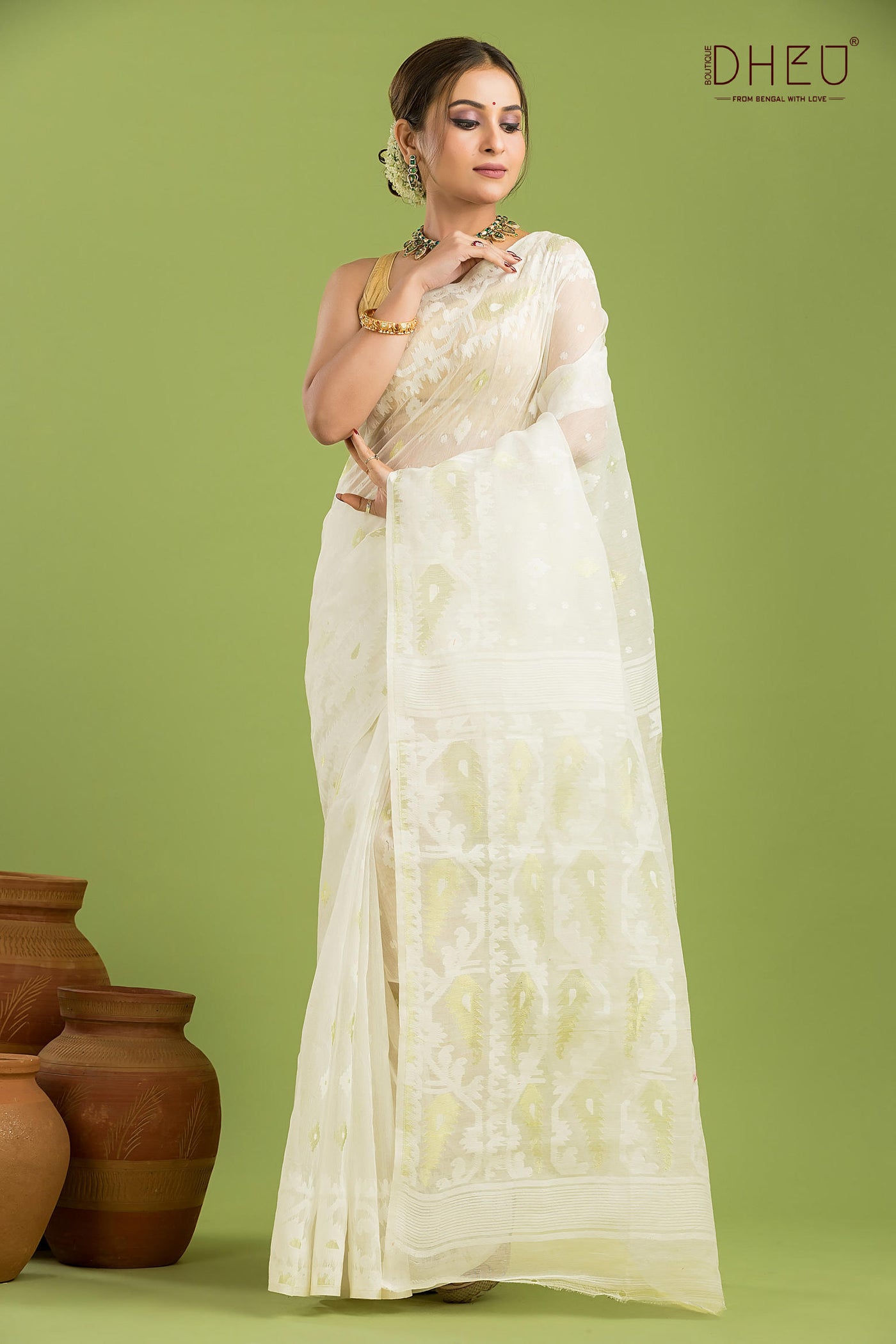 Hard Jamdani Saree