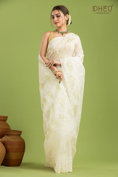 Hard Jamdani Saree