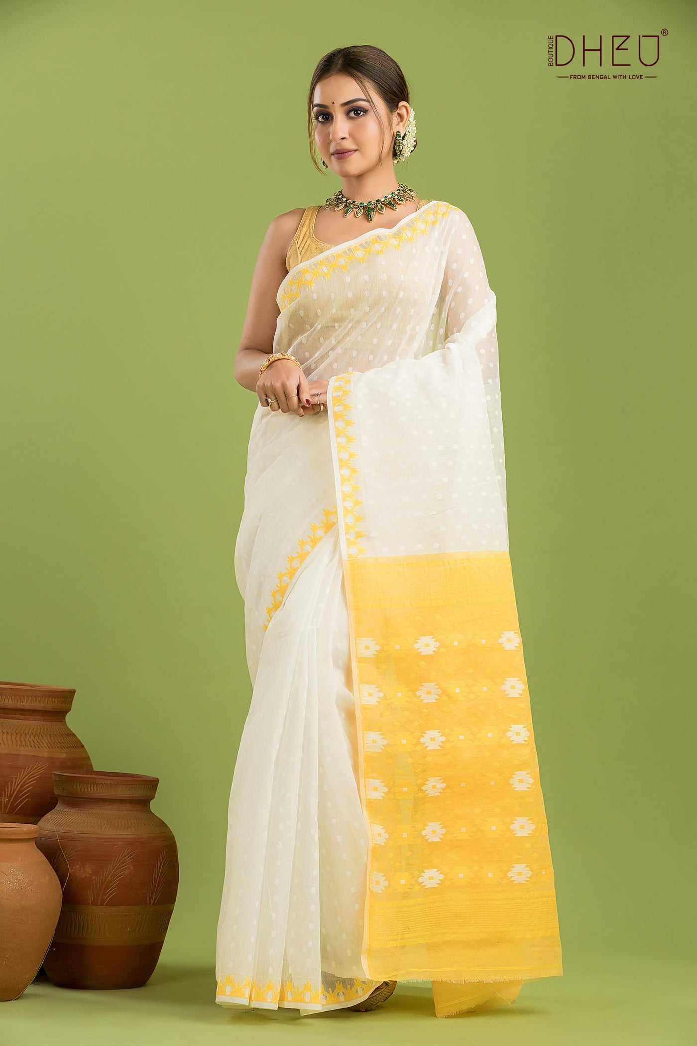 Hard Jamdani Saree