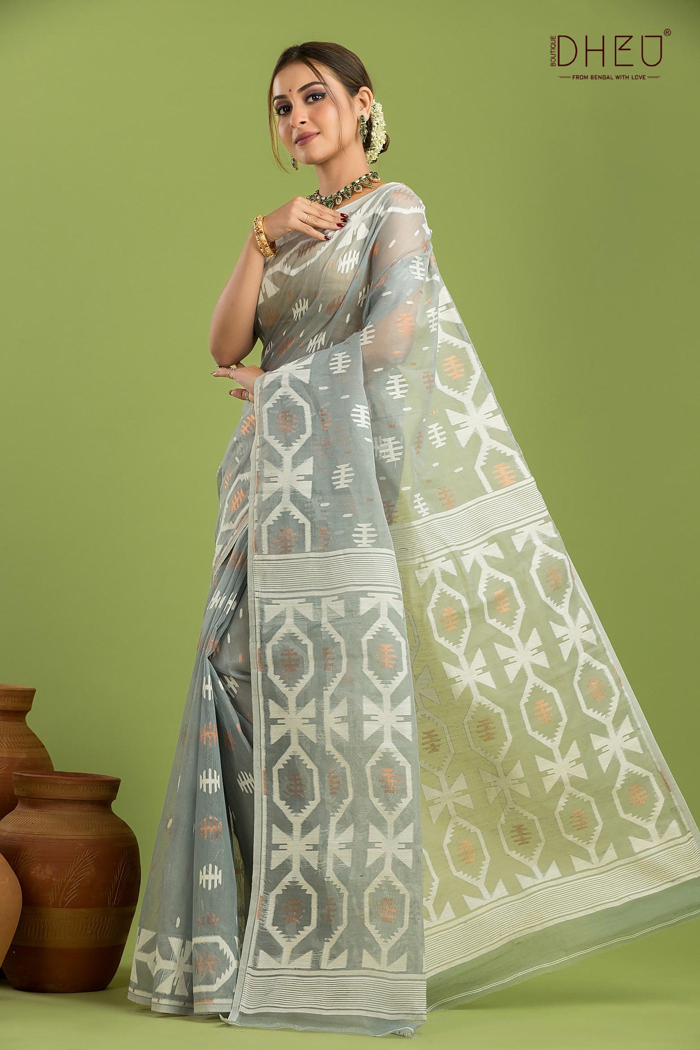 Hard Jamdani Saree