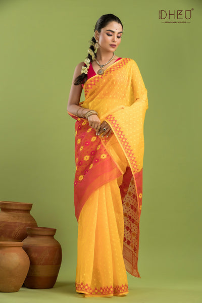 Hard Jamdani Saree