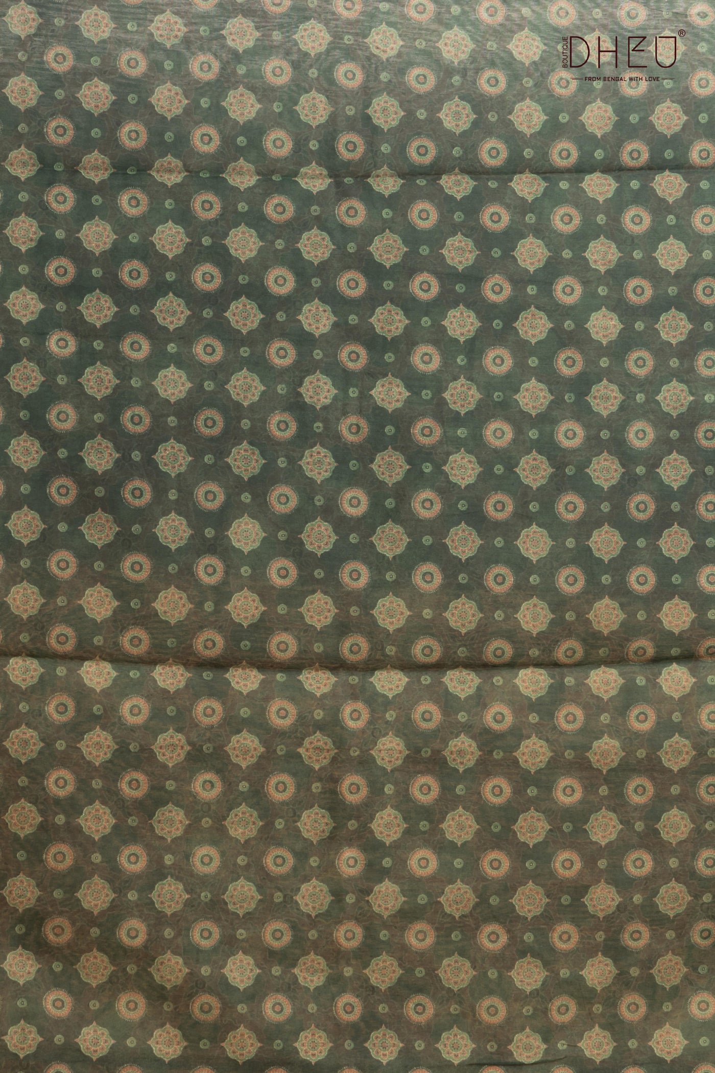 Handloom Silk Kantha Stitch Border Saree
