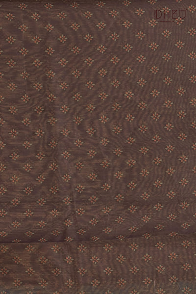 Handloom Silk Kantha Stitch Border Saree