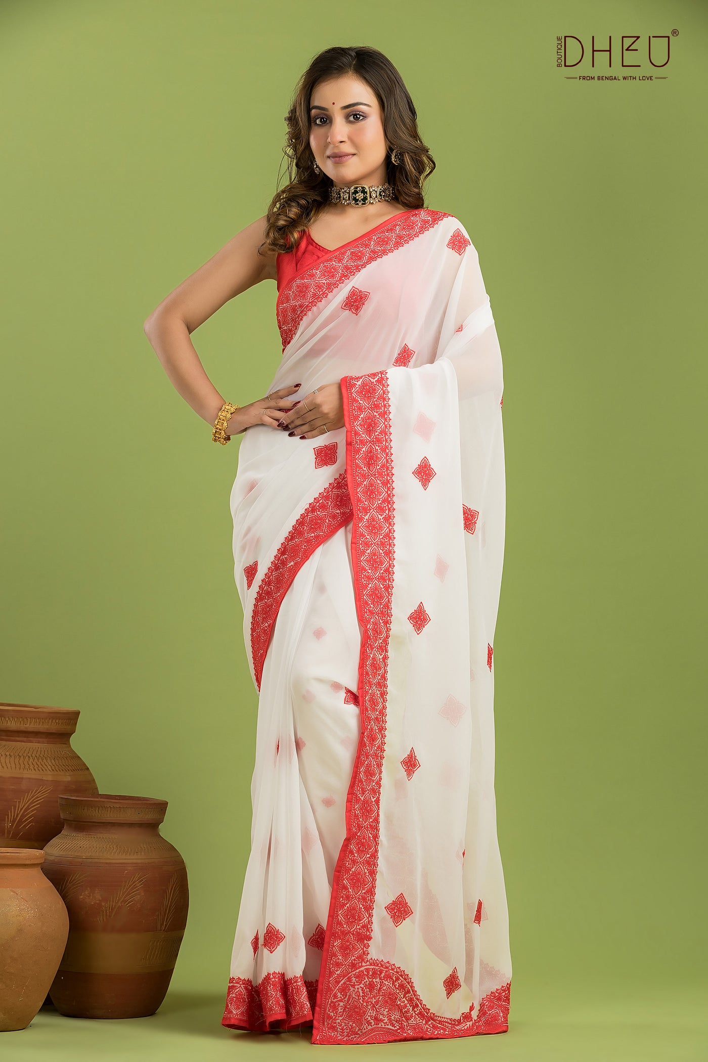 Briddhi- Designer Chiffon Silk Saree