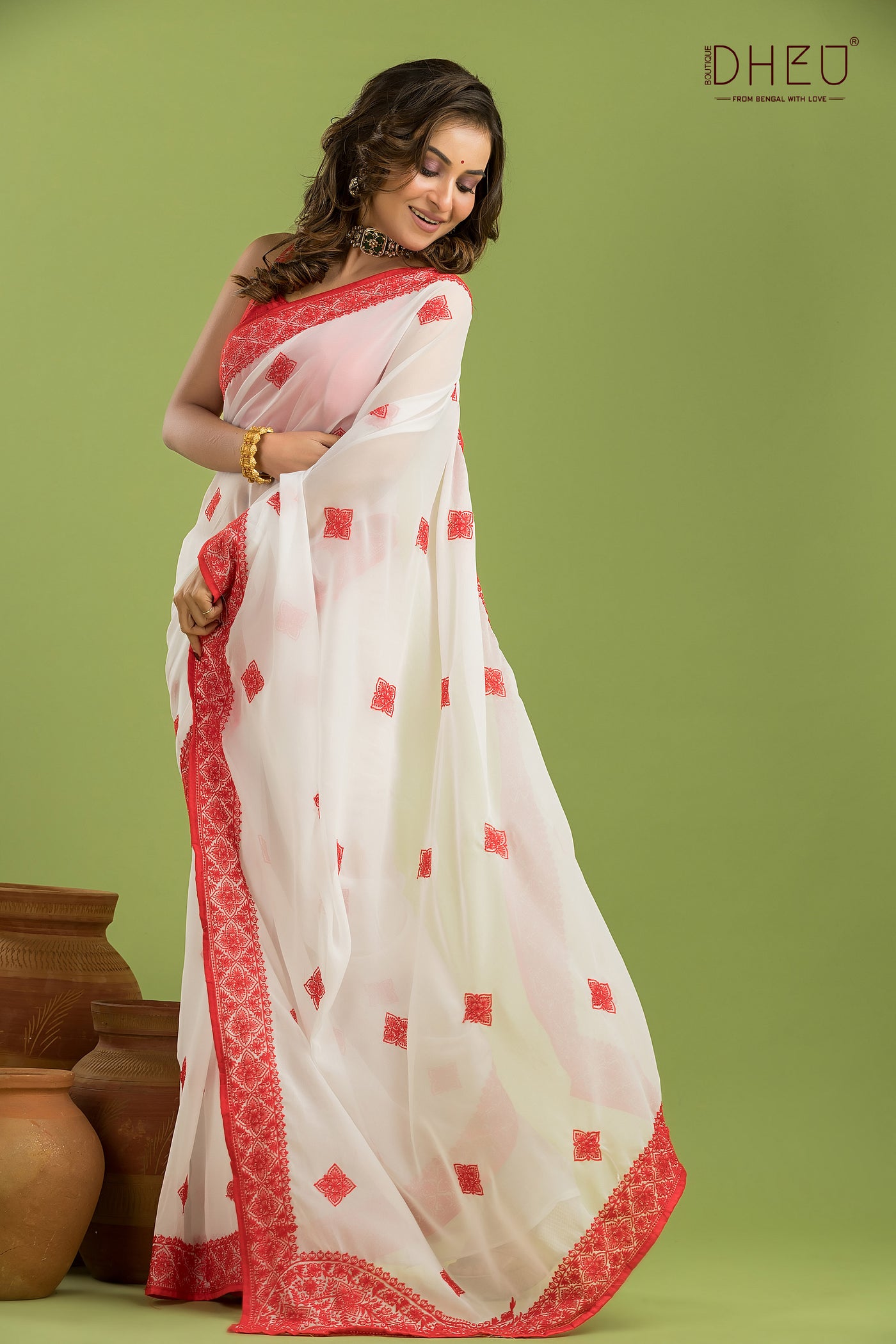 Briddhi- Designer Chiffon Silk Saree