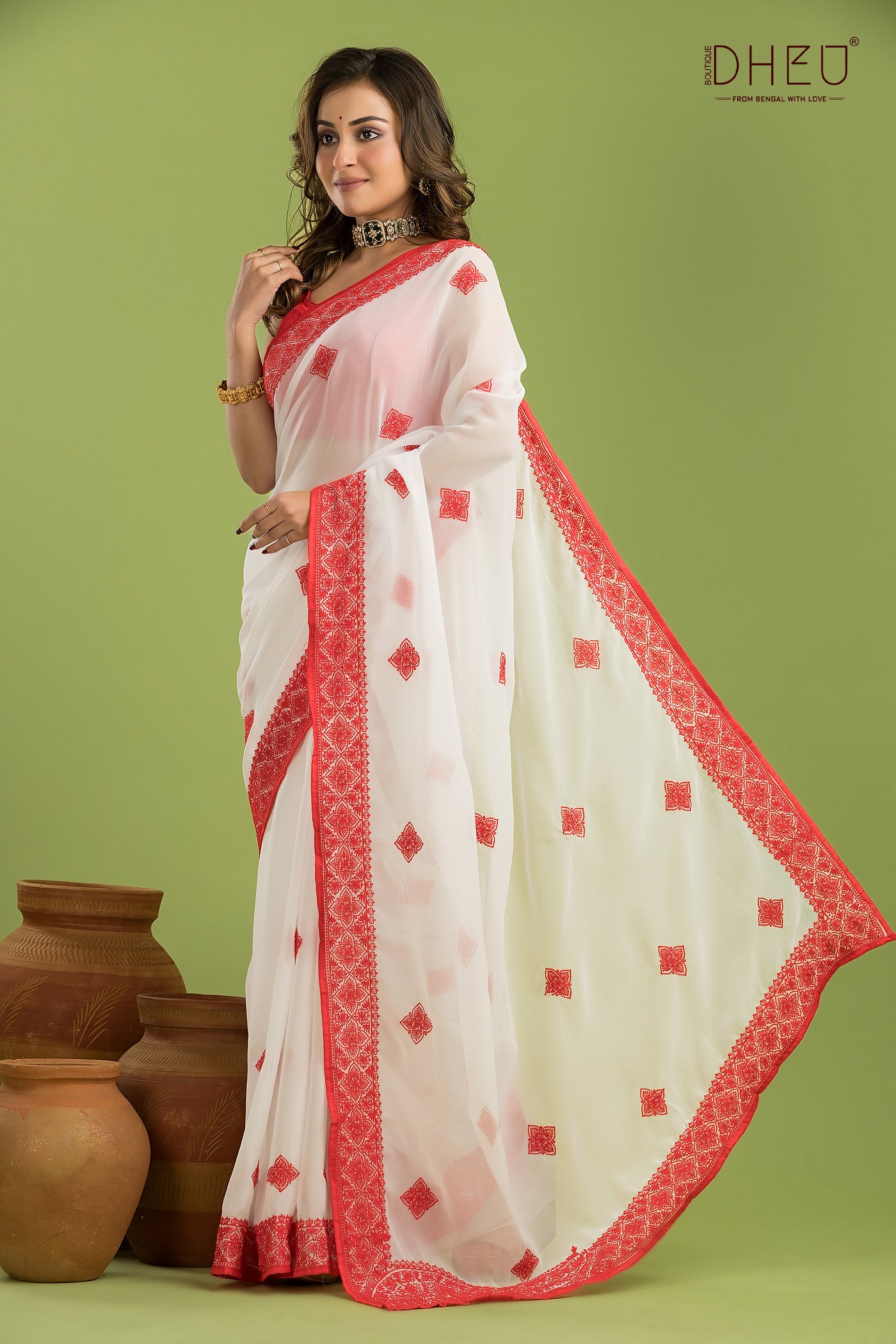 Briddhi- Designer Chiffon Silk Saree