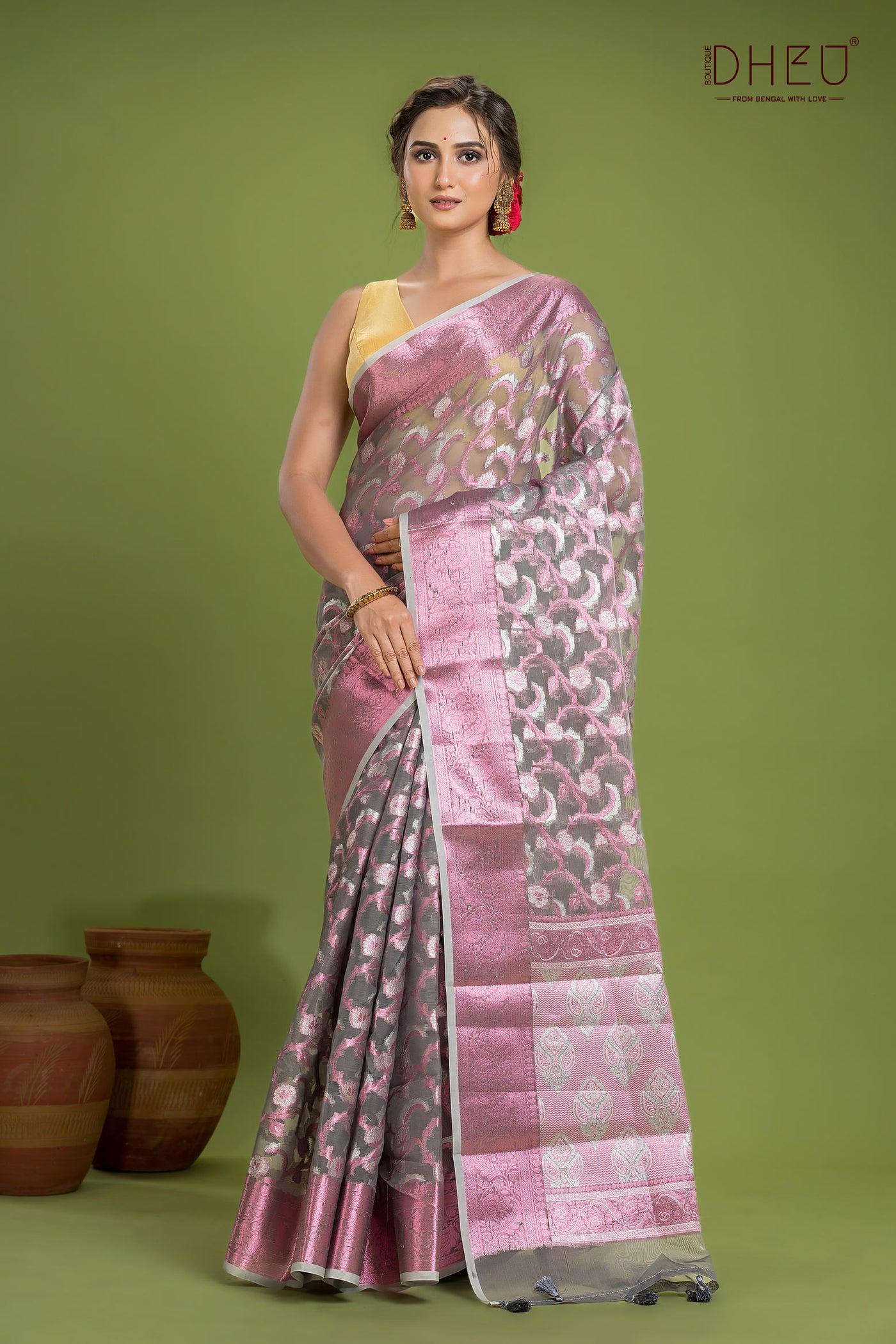 Designer Muslin Jamdani Saree