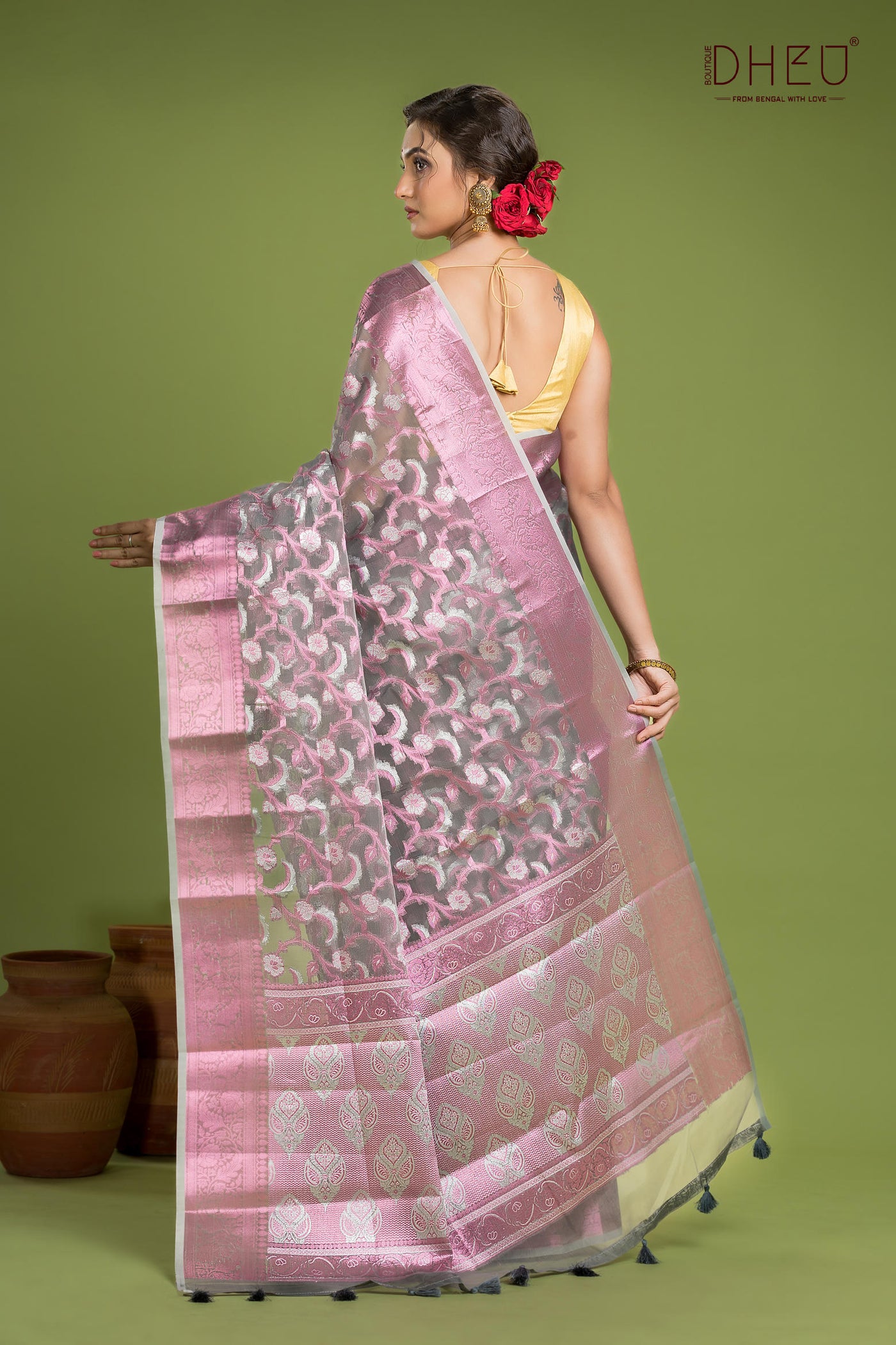 Designer Muslin Jamdani Saree