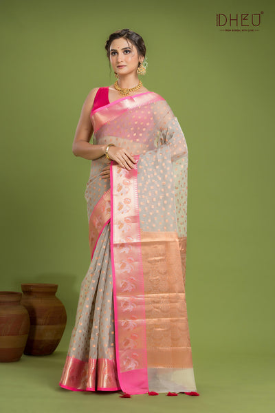 Designer Muslin Jamdani Saree