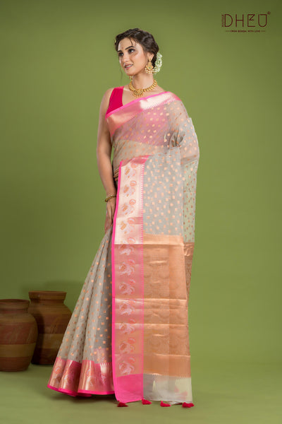 Designer Muslin Jamdani Saree