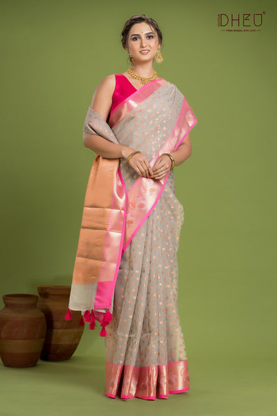 Designer Muslin Jamdani Saree