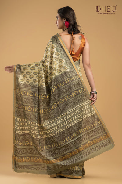 Exclusive Chanderi Multani Silk Saree