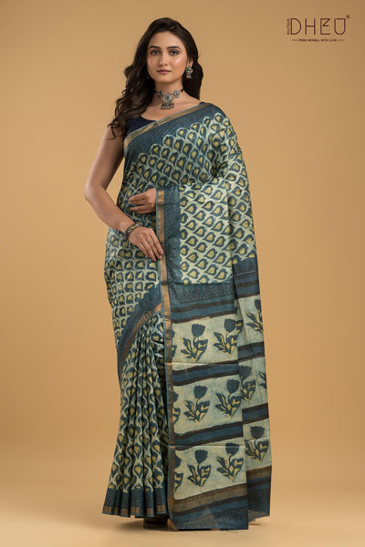 Exclusive Chanderi Multani Silk Saree