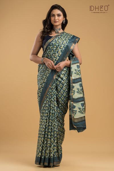 Exclusive Chanderi Multani Silk Saree