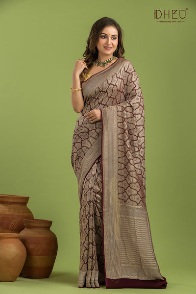 Pure Khaddi Silk Saree (Silk Mark Certified)