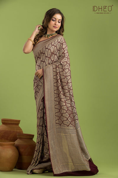 Pure Khaddi Silk Saree (Silk Mark Certified)
