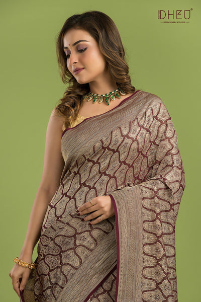 Pure Khaddi Silk Saree (Silk Mark Certified)