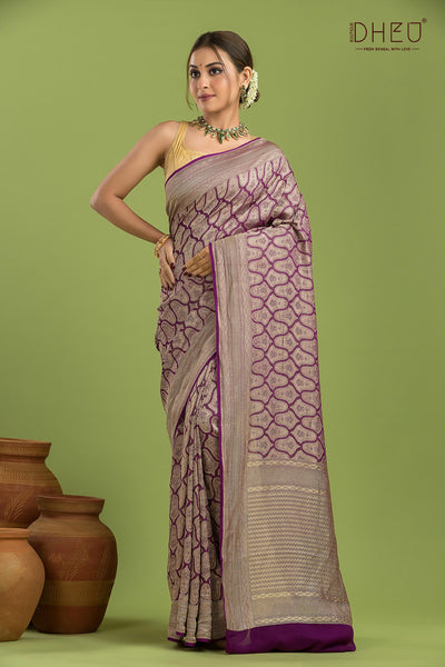 Pure Khaddi Silk Saree (Silk Mark Certified)