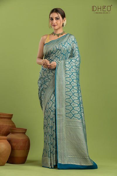 Pure Khaddi Silk Saree (Silk Mark Certified)