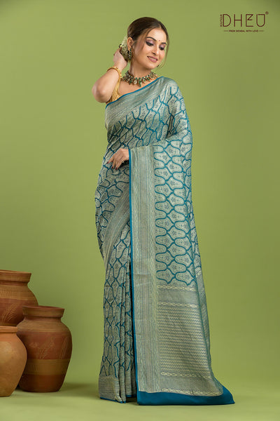 Pure Khaddi Silk Saree (Silk Mark Certified)
