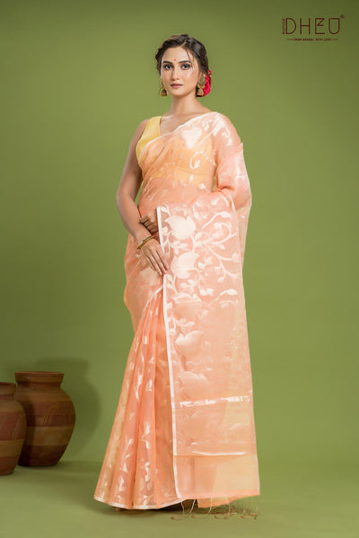 Designer Muslin Jamdani Saree