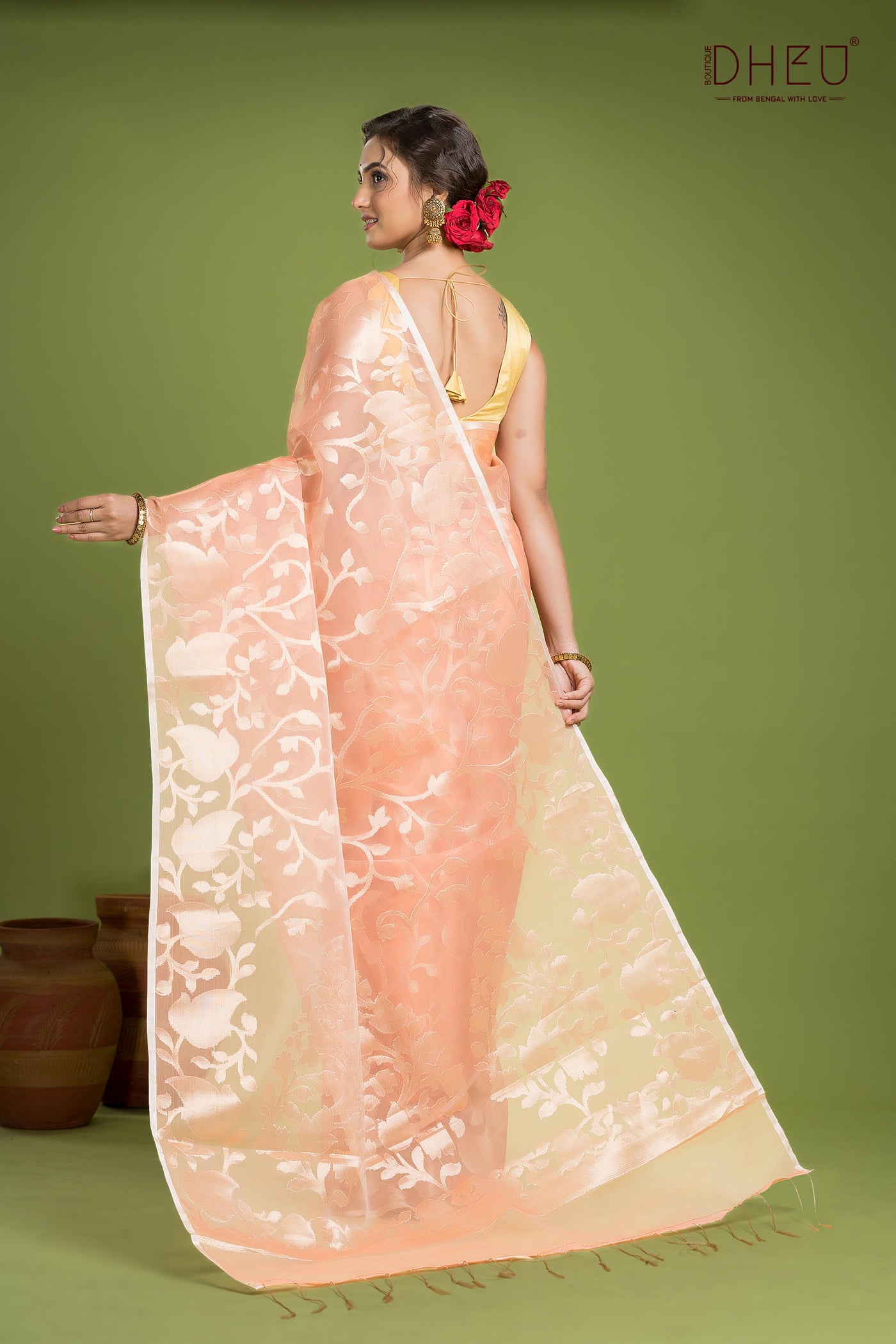 Designer Muslin Jamdani Saree