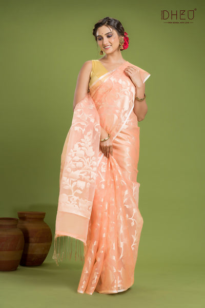 Designer Muslin Jamdani Saree