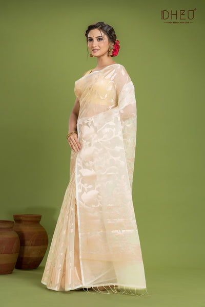Designer Muslin Jamdani Saree