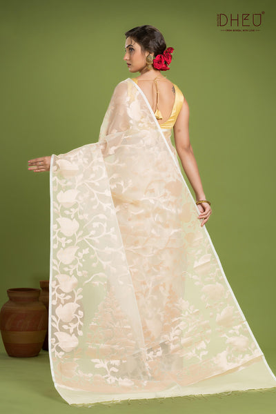 Designer Muslin Jamdani Saree