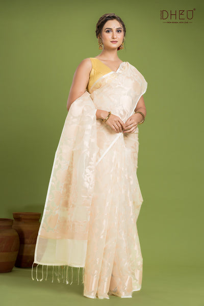 Designer Muslin Jamdani Saree