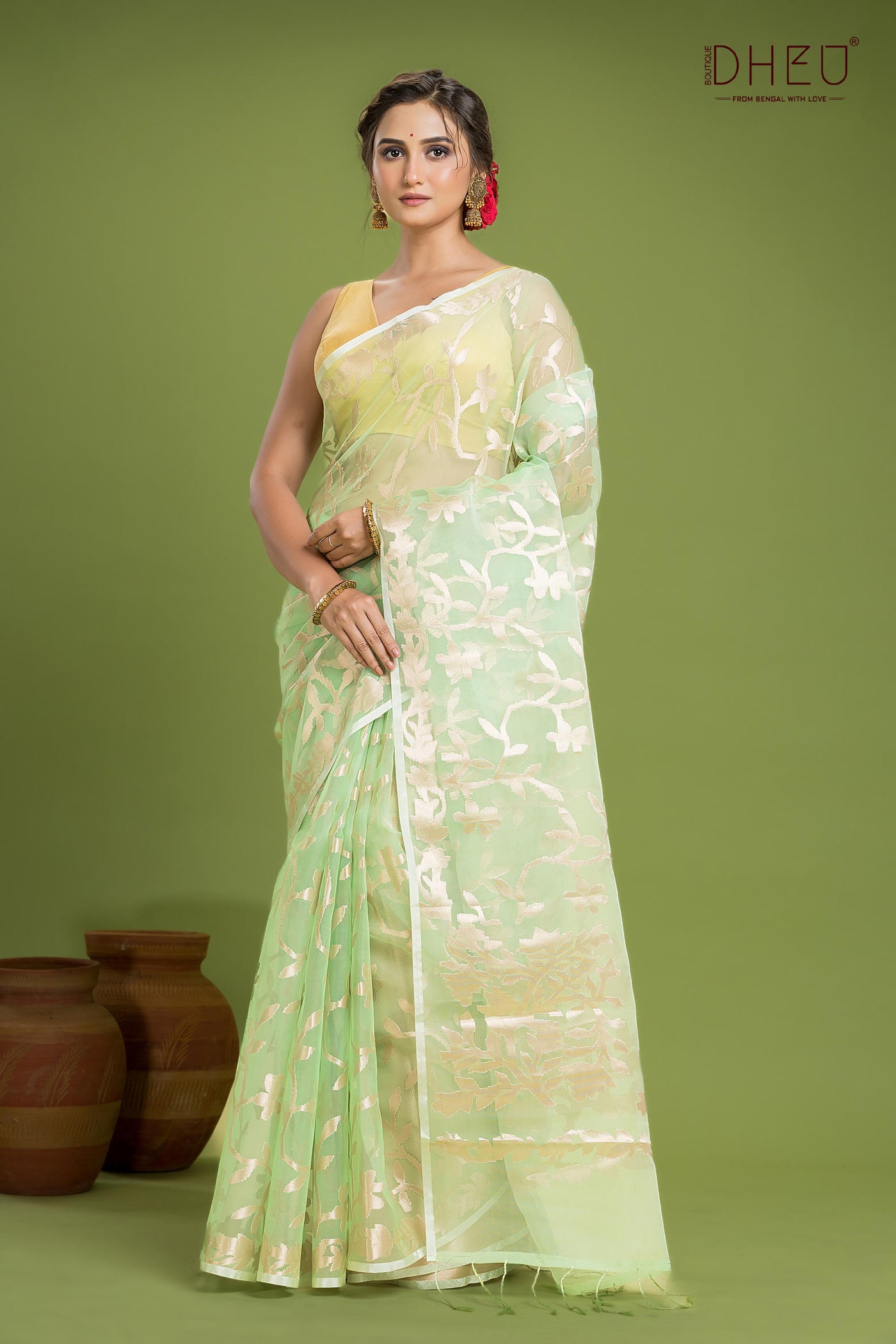 Designer Muslin Jamdani Saree