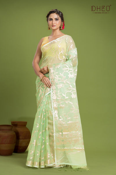 Designer Muslin Jamdani Saree