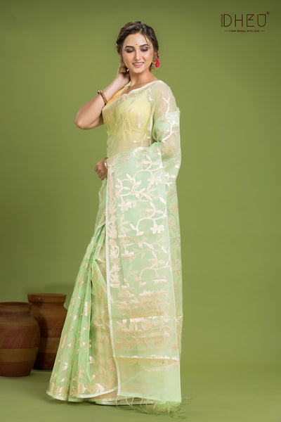 Designer Muslin Jamdani Saree