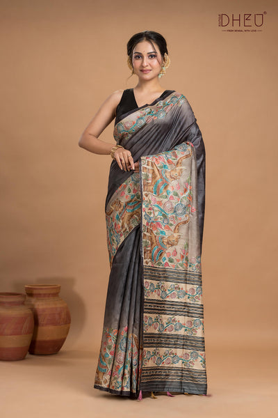 Exclusive Kalamkari Silk Saree